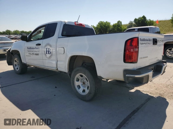 2022 Chevrolet Colorado 2WD Work Truck with VIN 1GCHSBEAXN1276293, listed as a Copart auction lot 61178405 with 57,480 mi miles and Salvage title. Bid and sale history available at DreamBid. Image 2.