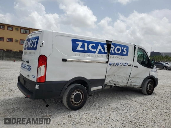 2023 Ford Transit Cargo with VIN 1FTBR1Y80PKA68280, listed as a Copart auction lot 60612605 with 39,016 mi miles and Salvage title. Bid and sale history available at DreamBid. Image 3.