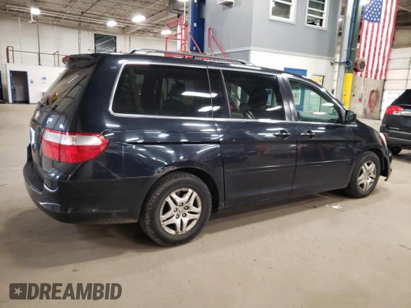 2007 Honda Odyssey EX-L with VIN 5FNRL38717B123111, listed as a Copart auction lot 52906645 with 235,188 mi miles and Salvage Title. Bid and sale history available at carsss.com. Image 3.
