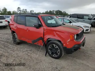 2016 Jeep Renegade Trailhawk with VIN ZACCJBCT1GPD85729, listed as a Copart auction lot 51624705 with 57,944 mi miles and Salvage Title. Bid and sale history available at carsss.com. Image 4.