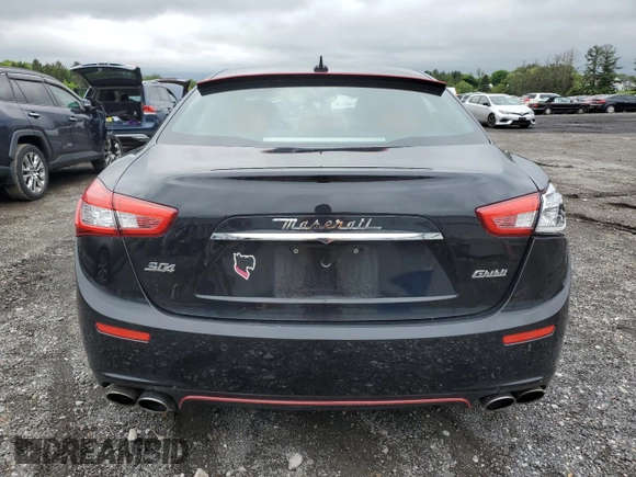 2017 Maserati Ghibli S Q4 with VIN ZAM57RTL3H1218740, listed as a Copart auction lot 55562515 with 72,554 mi miles and Salvage title. Bid and sale history available at DreamBid. Image 6.