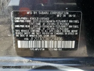 2019 Subaru Crosstrek Premium with VIN JF2GTACCXKG234496, listed as a Copart auction lot 47124865 with 51,256 mi miles and Salvage Title. Bid and sale history available at carsss.com. Image 14.