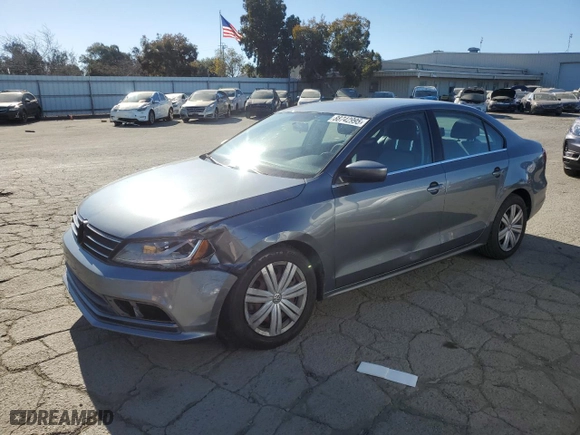 2017 Volkswagen Jetta 1.4T S with VIN 3VW2B7AJ0HM318239, listed as a Copart auction lot 88742995 with 87,828 mi miles and Salvage Title. Bid and sale history available at carsss.com. Image 1.