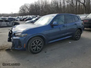 2022 BMW X3 xDrive30i with VIN 5UX53DP08N9N42135, listed as a Copart auction lot 49241025 with 59,352 mi miles and Salvage Title. Bid and sale history available at carsss.com. Image 1.