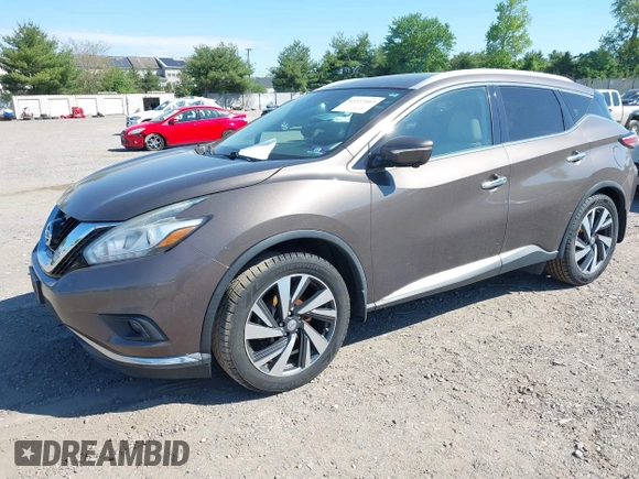 2015 Nissan Murano SL with VIN 5N1AZ2MH7FN271151, listed as a IAAI auction lot 42227107 with 94,211 mi miles and . Bid and sale history available at DreamBid. Image 17.