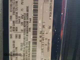 2020 Ford Transit Cargo z VIN 1FTBR2C84LKB69488, wystawiony jako Copart lot #86911014 z przebiegiem 104 004 mil mil oraz Szkoda całkowita • Salvage title. Historia ofert i sprzedaży dostępna na DreamBid. Obrazek 13.