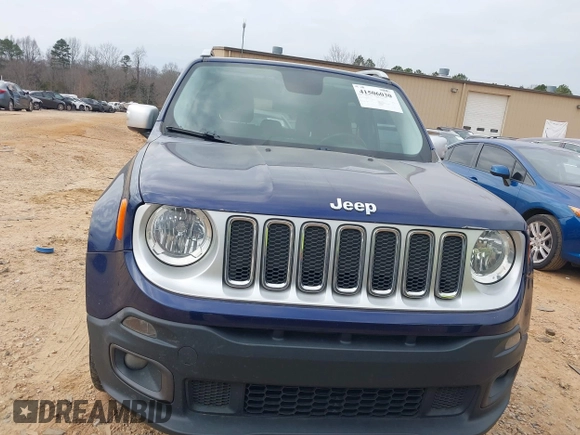 2017 Jeep Renegade Limited with VIN ZACCJBDB9HPE72768, listed as a IAAI auction lot 41506030 with 93,657 mi miles and . Bid and sale history available at DreamBid. Image 12.