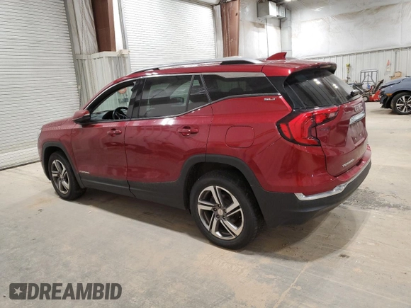 2020 GMC Terrain SLT with VIN 3GKALVEV3LL252060, listed as a Copart auction lot 53077015 with 75,126 mi miles and Salvage Title. Bid and sale history available at carsss.com. Image 2.