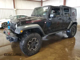 2014 Jeep Wrangler Unlimited Rubicon X with VIN 1C4HJWFG6EL191369, listed as a Copart auction lot 55748165 with 151,522 mi miles and Salvage title. Bid and sale history available at DreamBid. Image 1.