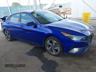 2021 Hyundai Elantra SEL with VIN KMHLN4AG4MU098168, listed as a IAAI auction lot 42047425 with 39,411 mi miles. Bid and sale history available at carsss.com. Image 1.