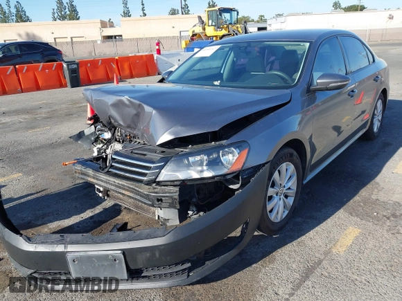 2012 Volkswagen Passat S w/Appearance with VIN 1VWAP7A34CC019328, listed as a IAAI auction lot 41393247 with 209,861 mi miles. Bid and sale history available at carsss.com. Image 2.