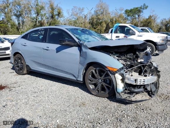2018 Honda Civic Hatchback Sport Touring with VIN SHHFK7H95JU201250, listed as a Copart auction lot 46848665 with 0 mi miles and Non Repairable. Bid and sale history available at carsss.com. Image 4.