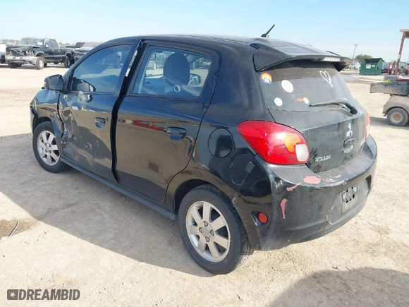 2015 Mitsubishi Mirage ES with VIN ML32A4HJ9FH052900, listed as a IAAI auction lot 41698635 with 100,713 mi miles. Bid and sale history available at carsss.com. Image 3.