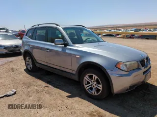 2006 BMW X3 3.0i with VIN WBXPA93466WG80206, listed as a Copart auction lot 52180515 with 120,626 mi miles and Salvage Title. Bid and sale history available at DreamBid. Image 4.