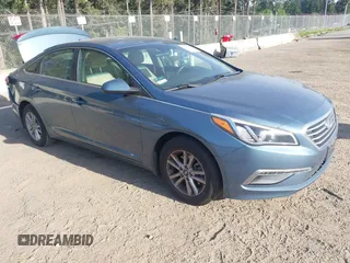 2015 Hyundai Sonata SE z VIN 5NPE24AF5FH056974, wystawiony jako IAAI lot #42225636 z przebiegiem 97 267 mil mil oraz . Historia ofert i sprzedaży dostępna na DreamBid. Obrazek 1.