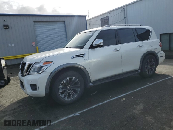 2018 Nissan Armada Platinum with VIN JN8AY2NF5J9332619, listed as a Copart auction lot 86775504 with 93,510 mi miles and Salvage Title. Bid and sale history available at carsss.com. Image 1.