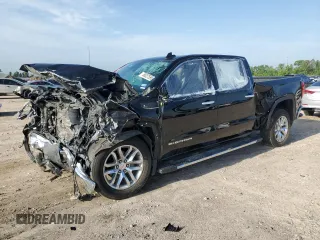 2020 GMC Sierra 1500 SLT with VIN 3GTP8DED5LG269640, listed as a Copart auction lot 56027595 with 57,886 mi miles and Salvage title. Bid and sale history available at DreamBid. Image 1.