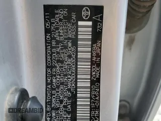 2011 Toyota Prius I with VIN JTDKN3DU6B0304235, listed as a Copart auction lot 55073815 with 149,509 mi miles and Salvage Title. Bid and sale history available at DreamBid. Image 12.