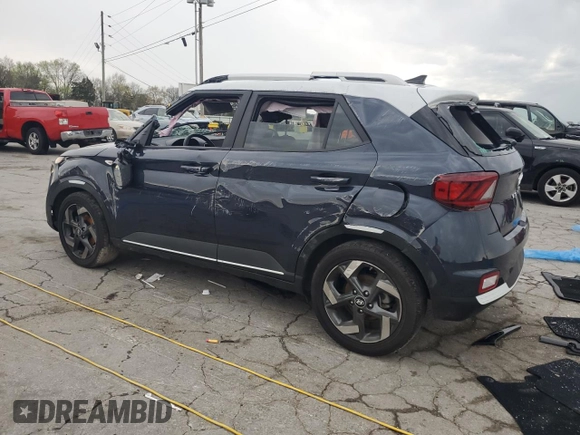 2022 Hyundai Venue Limited with VIN KMHRC8A3XNU187748, listed as a Copart auction lot 51633135 with 59,933 mi miles and Salvage Title. Bid and sale history available at DreamBid. Image 2.