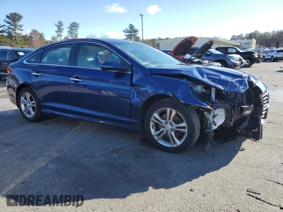 2018 Hyundai Sonata SEL with VIN 5NPE34AF8JH665109, listed as a Copart auction lot 55112215 with 70,569 mi miles and Non Repairable. Bid and sale history available at DreamBid. Image 4.