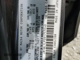 2013 Mazda 3 i Touring with VIN JM1BL1LP2D1757240, listed as a Copart auction lot 59246835 with 92,370 mi miles and Salvage title. Bid and sale history available at DreamBid. Image 14.