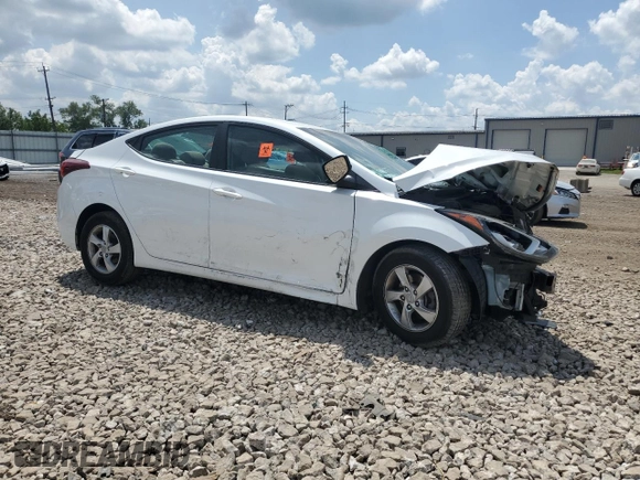 2015 Hyundai Elantra SE with VIN 5NPDH4AE0FH562200, listed as a Copart auction lot 60260085 with Not provided miles and Salvage title. Bid and sale history available at DreamBid. Image 4.