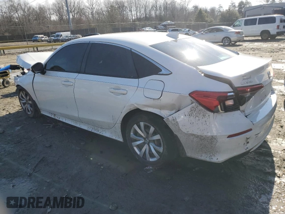 2022 Honda Civic Sedan LX with VIN 2HGFE2F28NH570722, listed as a Copart auction lot 44599195 with 50,495 mi miles and Salvage Title. Bid and sale history available at carsss.com. Image 2.