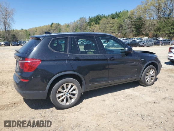 2015 BMW X3 xDrive28i with VIN 5UXWX9C51F0D50006, listed as a Copart auction lot 55312035 with 158,404 mi miles and Clean Title. Bid and sale history available at DreamBid. Image 3.