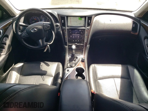 2014 Infiniti Q50 Sport with VIN JN1BV7AR4EM688426, listed as a Copart auction lot 57449405 with 125,605 mi miles and Salvage title. Bid and sale history available at DreamBid. Image 8.