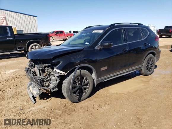 2017 Nissan Rogue SV with VIN 5N1AT2MT8HC758024, listed as a Copart auction lot 47753495 with 104,751 mi miles and Salvage Title. Bid and sale history available at carsss.com. Image 1.