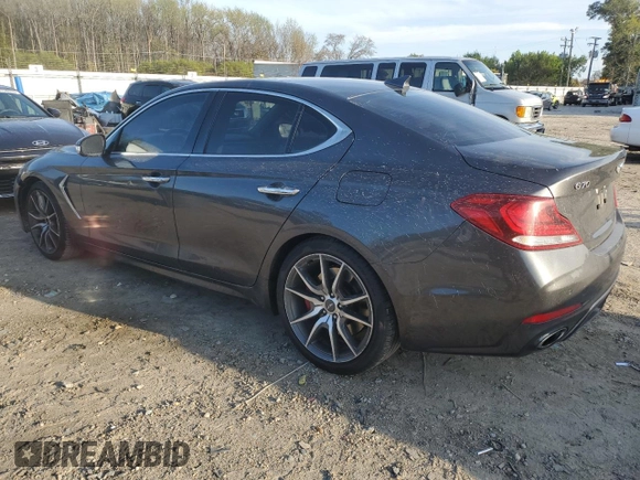2019 Genesis G70 3.3T Advanced with VIN KMTG34LE2KU016914, listed as a Copart auction lot 51551635 with 56,671 mi miles and Salvage Title. Bid and sale history available at carsss.com. Image 2.