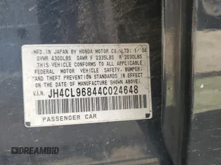 2004 Acura TSX with VIN JH4CL96844C024648, listed as a Copart auction lot 50367545 with 219,987 mi miles and Salvage Title. Bid and sale history available at carsss.com. Image 14.