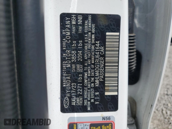 2024 Hyundai Elantra SEL z VIN KMHLM4DG1RU641644, wystawiony jako Copart lot #52002685 z przebiegiem 31 710 mil mil oraz Szkoda całkowita • Salvage title. Historia ofert i sprzedaży dostępna na DreamBid. Obrazek 12.