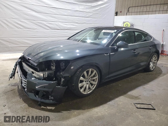 2018 Audi A5 Sportback Premium Plus z VIN WAUBNCF59JA054193, wystawiony jako Copart lot #50825495 z przebiegiem 80 307 mil mil oraz Szkoda całkowita • Salvage title. Historia ofert i sprzedaży dostępna na DreamBid. Obrazek 1.