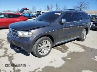 2014 Dodge Durango Citadel with VIN 1C4SDJET7EC339172, listed as a Copart auction lot 46836865 with 190,976 mi miles and Salvage Title. Bid and sale history available at DreamBid. Image 1.