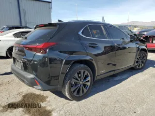 2022 Lexus UX 250h F Sport with VIN JTHE9JBH8N2055567, listed as a Copart auction lot 80708554 with 34,161 mi miles and Salvage Title. Bid and sale history available at DreamBid. Image 3.