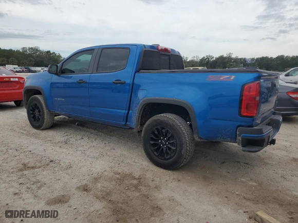 2021 Chevrolet Colorado 2WD Z71 with VIN 1GCGSDEN0M1161985, listed as a Copart auction lot 81126254 with 59,932 mi miles and Salvage Title. Bid and sale history available at carsss.com. Image 2.