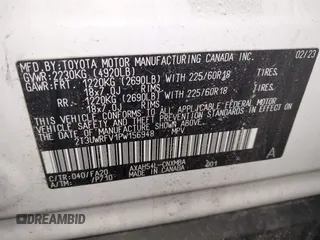 2023 Toyota RAV4 Hybrid XLE with VIN 2T3UWRFV1PW156948, listed as a IAAI auction lot 41556334 with 21,196 mi miles. Bid and sale history available at carsss.com. Image 9.