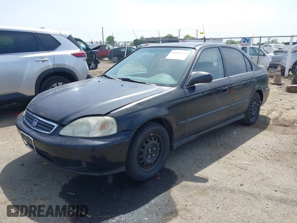 1999 Honda Civic LX with VIN JHMEJ6674XS003829, listed as a IAAI auction lot 42121298 with 238,936 mi miles. Bid and sale history available at carsss.com. Image 2.
