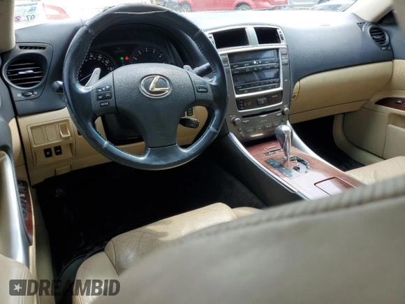 2008 Lexus IS with VIN JTHBK262582082071, listed as a Copart auction lot 54206675 with 221,953 mi miles and Salvage Title. Bid and sale history available at carsss.com. Image 8.