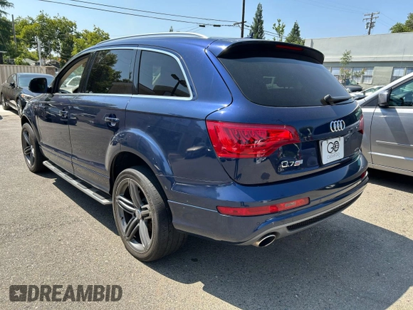 2012 Audi Q7 S line with VIN WA1DGAFE6CD008357, listed as a Copart auction lot 60036955 with 98,599 mi miles and Clean title. Bid and sale history available at DreamBid. Image 3.