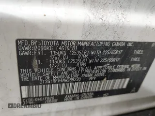 2022 Toyota RAV4 LE with VIN 2T3G1RFV4NW289230, listed as a IAAI auction lot 42036876 with 123,788 mi miles. Bid and sale history available at carsss.com. Image 9.