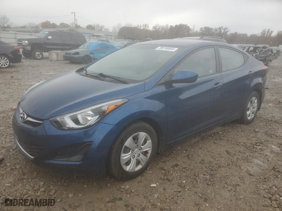 2016 Hyundai Elantra Value Edition with VIN KMHDH4AE1GU542458, listed as a Copart auction lot 78518464 with 155,919 mi miles and Salvage Title. Bid and sale history available at carsss.com. Image 1.