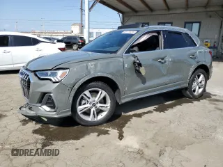 2023 Audi Q3 S line Premium Plus with VIN WA1EECF34P1145101, listed as a Copart auction lot 62171535 with 18,496 mi miles and Salvage title. Bid and sale history available at DreamBid. Image 1.
