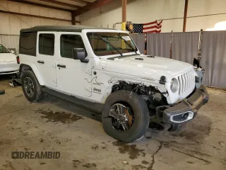 2023 Jeep Wrangler Sahara with VIN 1C4HJXEN1PW659600, listed as a Copart auction lot 85228074 with 21,623 mi miles and Salvage Title. Bid and sale history available at carsss.com. Image 4.