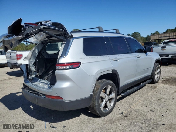 2021 Jeep Grand Cherokee L Limited with VIN 1C4RJKBG0M8105252, listed as a Copart auction lot 44550825 with 38,770 mi miles and Salvage Title. Bid and sale history available at carsss.com. Image 3.