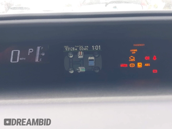 2016 Toyota Prius One with VIN JTDKDTB31G1121761, listed as a IAAI auction lot 42054087 with 93,128 mi miles and . Bid and sale history available at DreamBid. Image 7.