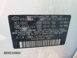 2023 Hyundai Sonata SEL z VIN KMHL14JA6PA283349, wystawiony jako Copart lot #52544825 z przebiegiem 26 840 mil mil oraz Szkoda całkowita • Salvage title. Historia ofert i sprzedaży dostępna na DreamBid. Obrazek 15.