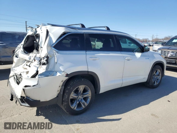 2017 Toyota Highlander Hybrid Limited with VIN 5TDDGRFH5HS027024, listed as a Copart auction lot 48002505 with 64,372 mi miles and Salvage title. Bid and sale history available at DreamBid. Image 3.