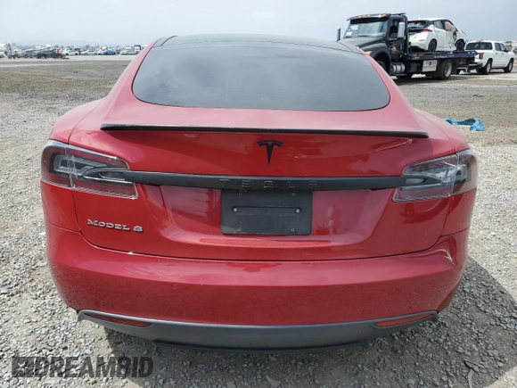 2016 Tesla Model S 90D with VIN 5YJSA1E42GF127593, listed as a Copart auction lot 52450495 with 144,151 mi miles and Salvage title. Bid and sale history available at DreamBid. Image 6.